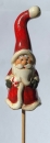 Keramik Nikolaus mit langer Mütze und Zuckerstange